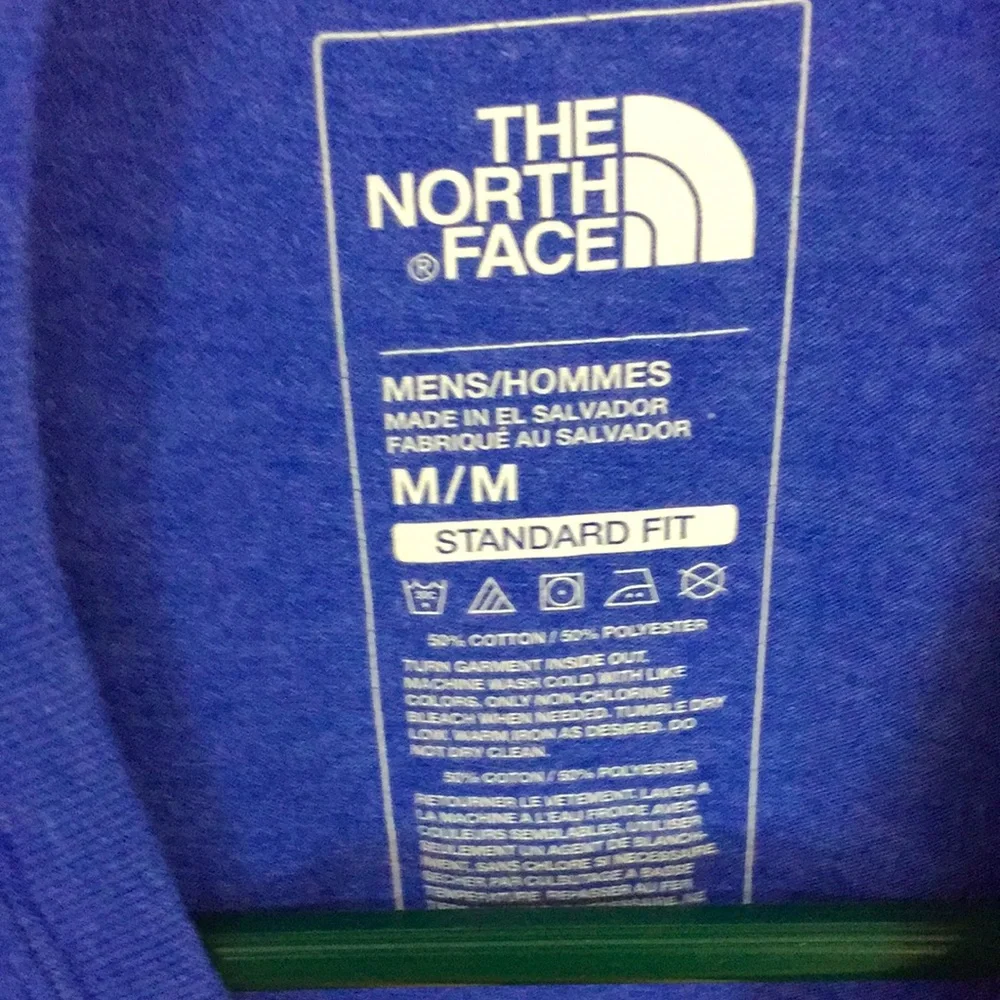 The North Face Blue Spell Out Tee T-shirt Size Medium